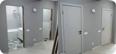 Установка двух дверей межкомнатных